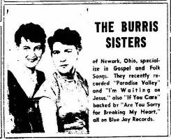 Burris Sisters Ad - Left Click To Enlarge